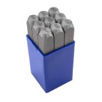 Ståltal prægestempler i sæt (0-9) med karakter højde 2 mm (Low Stress)